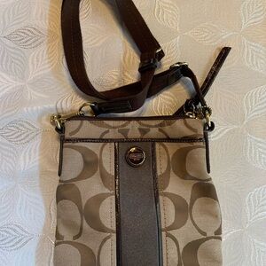 Coach Signature Crossbody Bag - Brown